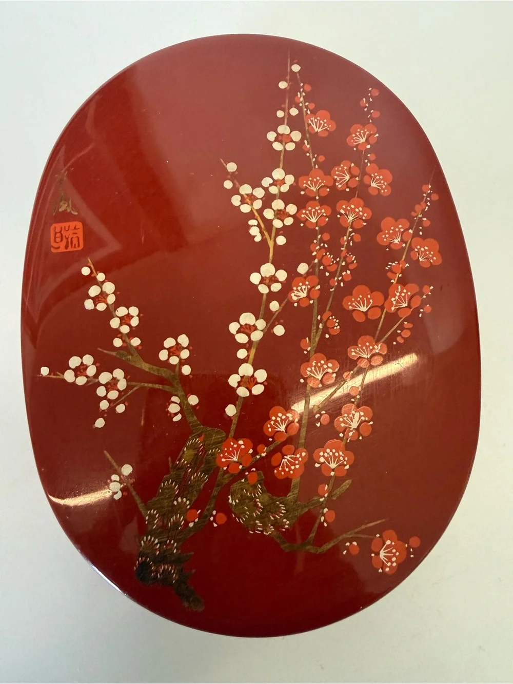 Red Floral Jewelry Box Organizer